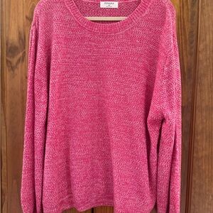 Zenana Outfitters Vibrant Pink Crew Neck Sweater
